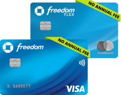 Chase Freedom Visa credit card Chase Freedom Flex Mastercard credit card
